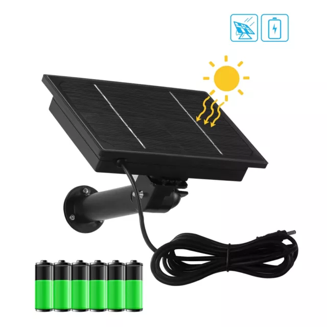 4W Wasserdichtes Solarpanel 18650 Batterie Outdoor 2m Kabel USB 5V 12V Powered