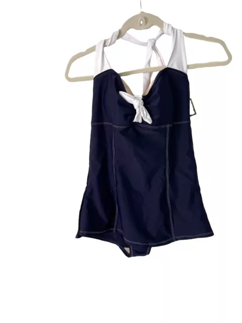 POPINA WOMENS ONE Piece Grace Kelly Swimsuit Blue Size Large New Made