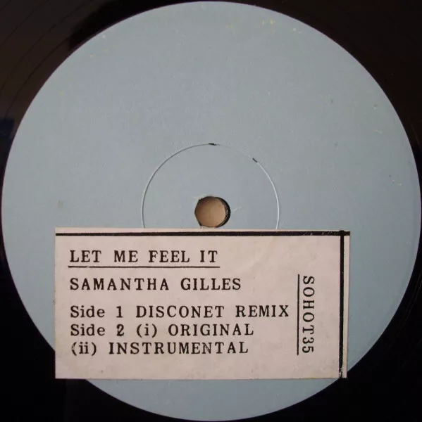 Samantha Gilles - Let Me Feel It - UK Promo 12" Vinyl - 1985 - Record Shack