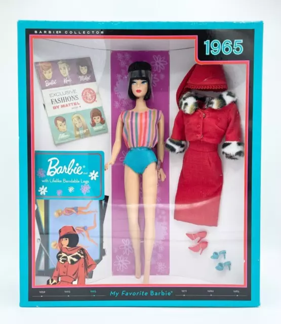 2009 My Favorite Barbie 1965 Reproduction Doll with Lifelike Bendable Legs NRFB 2009 My Favorite Barbie 1965 Reproduction Doll with Lifelike Bendable Legs NRFB