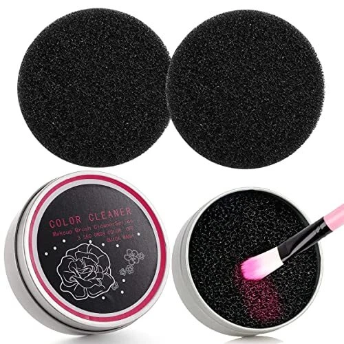 Nettoyage des pinceaux de maquillage, Éponge Nettoyante pour Pinceaux Maquillage