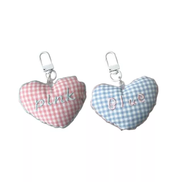 Lattice Love Heart Keyring Ornament Backpack Handbag Charm Pendant