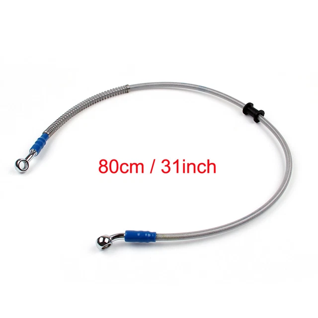 80cm/31" M10 Brake Oil Hose Line Banjo Fitting Stainless Steel End SA