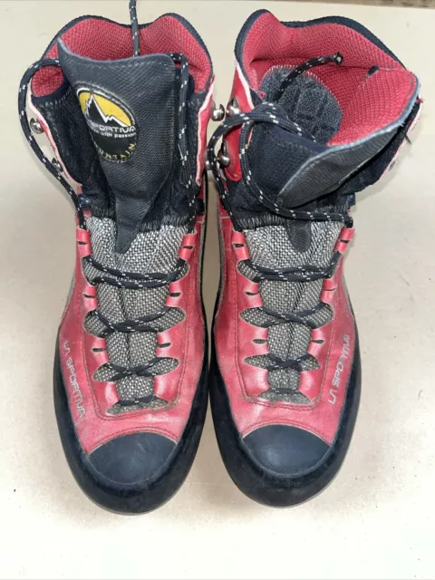 La Sportiva Men's Mountaineering Boots Red Black Grey Size 45