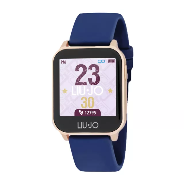 Smartwatch Donna LIU JO LUXURY SWLJ020 Silicone Blu Rosè Touchscreen