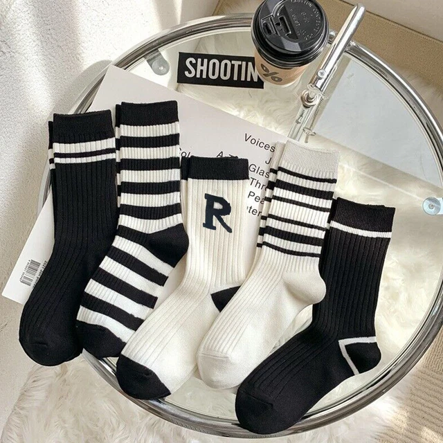 Lot de 5 paires de chaussettes en coton pour femme et femme