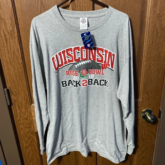 NWT NCAA Wisconsin Badgers 2012 Rose Bowl Men’s XL Long Sleeve Shirt G1