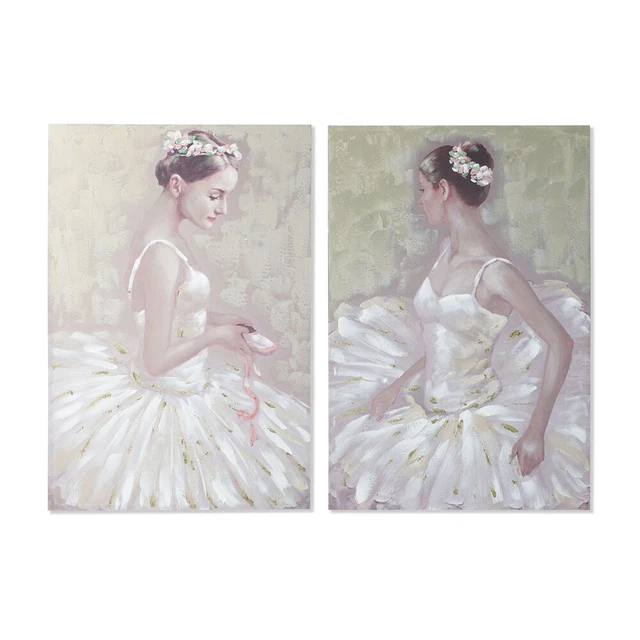 Cadre DKD Home Decor Ballerine (80 x 3 x 120 cm) (2 Unités)