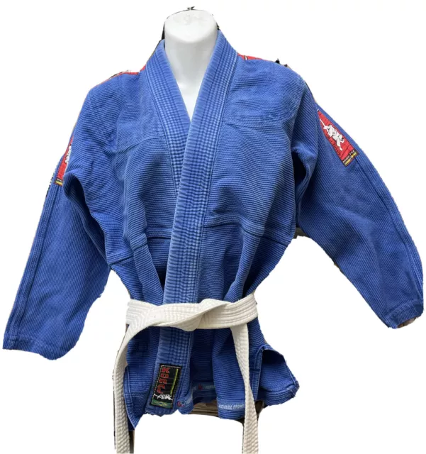 Koral Fight Co. Jiu Jitsu Kimonos Blu Completo Brasiliano W/Cintura - Misura A0