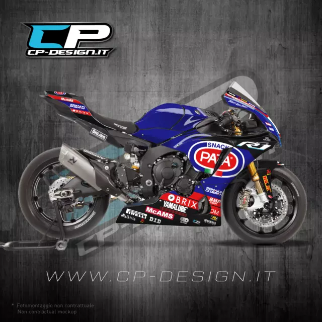 Kit Grafiche per carene Plastic bike Yamaha R1 2020 2022 Replica SBK  Sticker