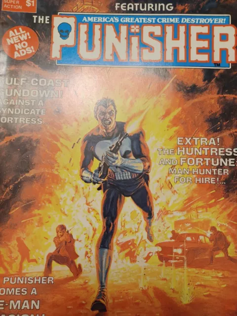 Marvel Super Action # 1 1976 2nd Dominic Fortune 4th appearance Punisher Marvel