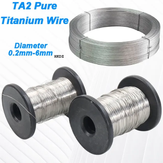 TA2 filo di titanio puro diametro filo di metallo ad alta temperatura 0,2 mm-6 mm bonsai artigianale fai da te