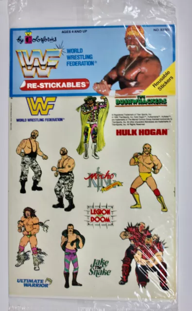 Original 1990 WWF Unopened World Wrestling Federation Colorforms Re-Stickables