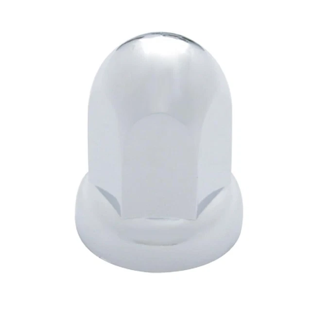 Chrome 33Mm X 2 7/16" Plastic Standard Push-On Nut Cover W/ Flange