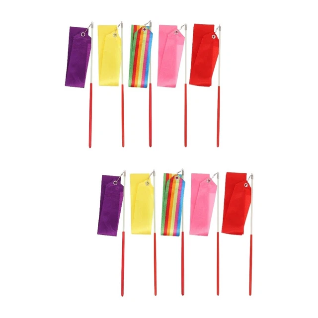 10 Pcs FRP Dance Ribbon Child Dancing Streamers Twirling Rhythmic