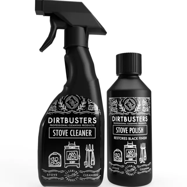 Dirtbusters Stove and Grate Polish cleaner Wood Burner Stoves Restores Black