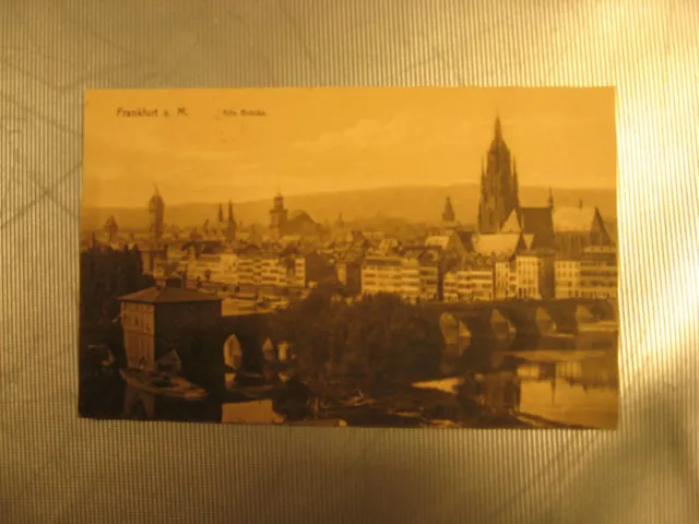 AK Frankfurt a.M.Alte Brücke gelaufen von 1910