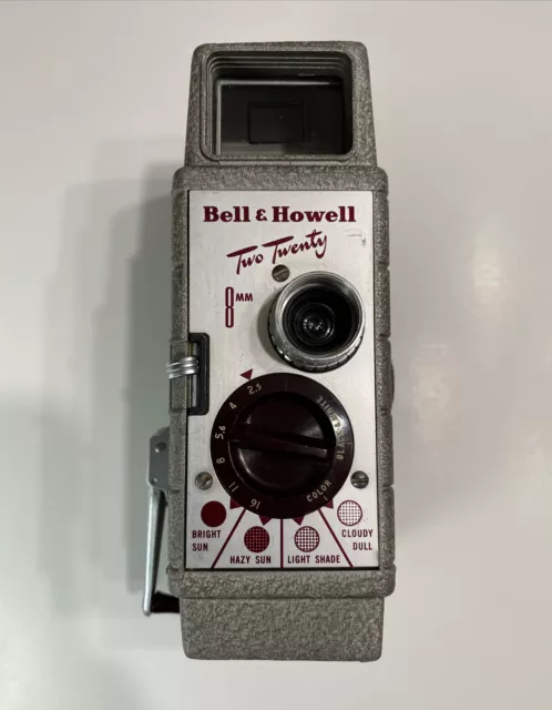 Vintage Bell & Howell Two Twenty 8mm Movie Film Video Camera - Untested