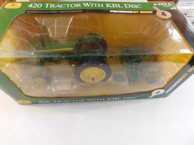 2006 Ertl Precision Key Series 6 John Deere 420 Tractor & Kbl Disc Diescast 1/16