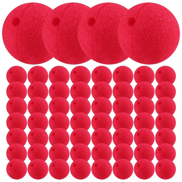 2X(60 Piezas de Narices de Rojas Narices de Espuma de para Halloween Na7)