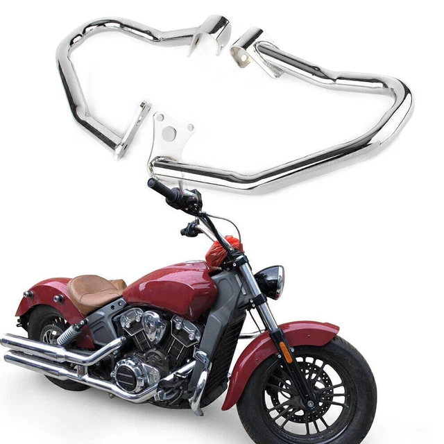 Paracadute autostrada cromato acciaio inox protezione motore per Indian Scout Sixty 2014-2018