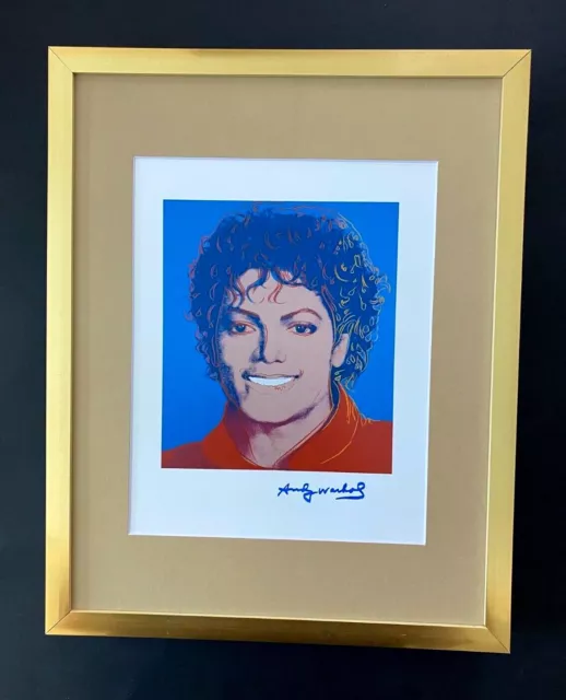 Andy Warhol Gorgeous 1984 Signed Michael Jackson Print Matted 11X14 + List $549=
