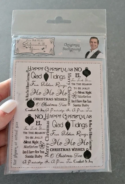 Phil Phill Martin Sentimentally Yours Christmas Craft Cardmaking Stamp