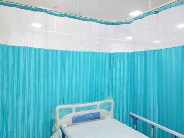 Polyester Curtain for Hospital in different size (Sea Green) ICU/Clinic/Ward