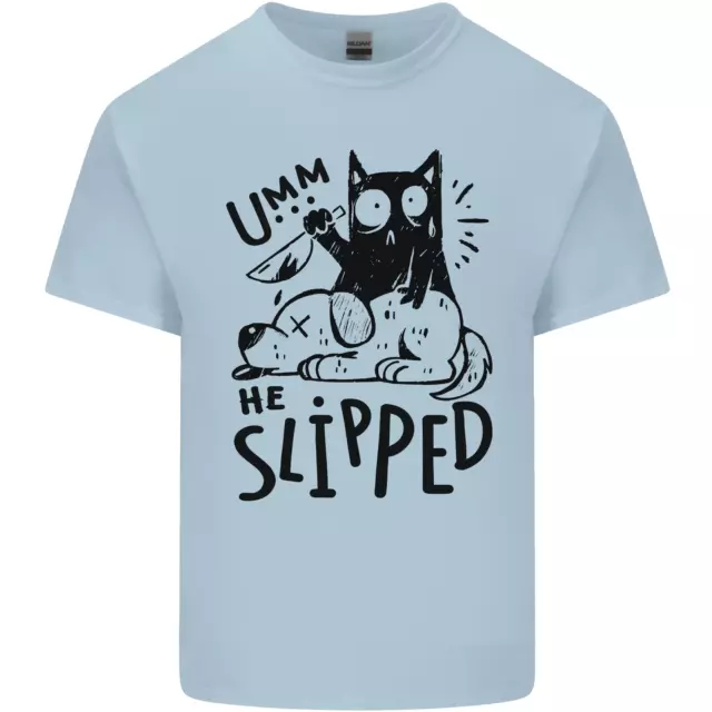 He Slipped A Cat Murdering a Dog Funny Kids T-Shirt Childrens