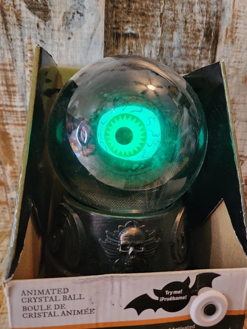 GEMMY motion activated animated talking eyeball crystal ball decor Halloween New