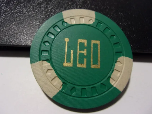 LEO  UNIDENTIFIED CASINO $25 casino gaming poker chip - DiaSqr, UFC's