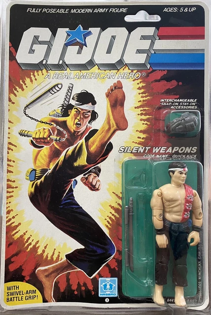 VINTAGE HASBRO GI Joe Arah 1983 1985 Quick Kick Moc 36 Back