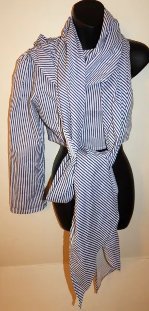 STYLE MAFIA BLOUSE TOP ONE SLEEVE STRIPES sz S AUTHENTIC GREAT DEAL
