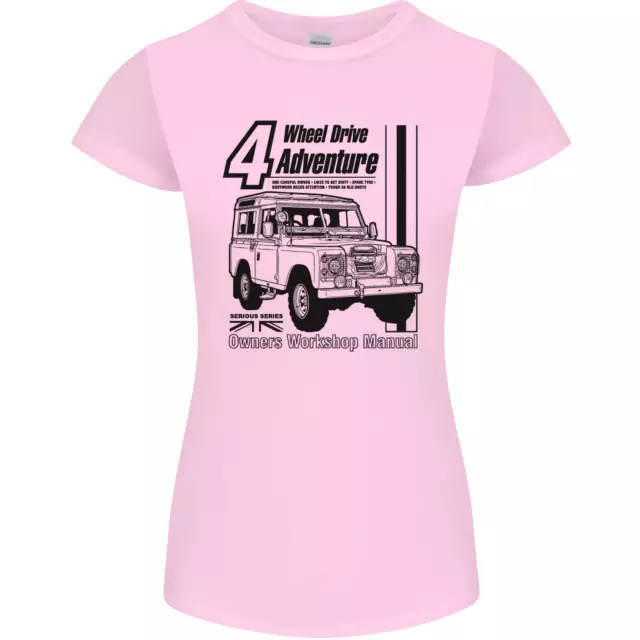 T-shirt 4 ruote motrici Adventure 4X4 Off Road donna Petite Cut 3
