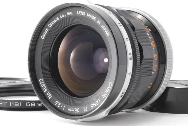TESTED!!【NEAR MINT】Canon FL 35mm F/2.5 MF Wide Angle Lens for FL FD Mount Japan