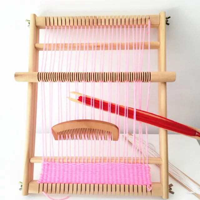 Gift Assemble DIY Wooden Frame Toy Weaving Loom Durable Knitting Machine 3