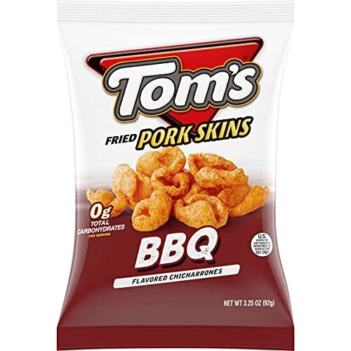 Frit Porc Skins Par Tom's, 96ml Hungry Taille Sacs (Barbecue, 3 Paquet)