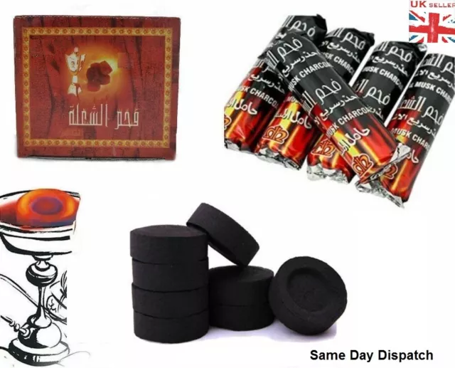 SHISHA HOOKAH CHARCOAL BAKHOOR INCENSE BURNER COAL TABLETS FOR Nakhla UK Seller