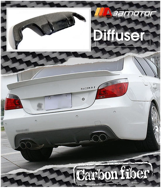 Diffuser - BMW E60 / E61 - Carbon Look - 4 Uitlaten | 2003-2010