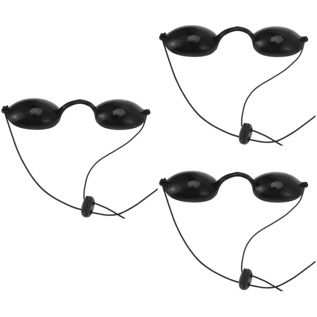 Paquete de 3 máscara de protección ocular cosmética protección ocular gafas bronceado
