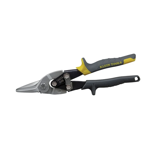 Metal Shears, Aviation Snips with Wire Cutter, Straight Cut Klein Tools 1202S