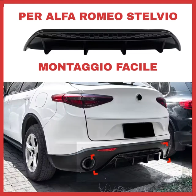Protezione Per Paraurti Posteriore In Acciaio Per Alfa Romeo Stelvio SUV  5 Porte  -  2016 Croni Trapezi Argento Satinato 55646 5 - Foto 11