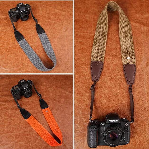 CAM-in Universal DSLR Camera Shoulder Strap Neck Belt Hand Grip Genuine Leather