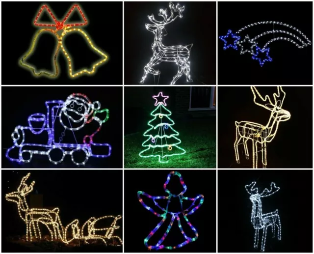 Christmas Rope Light Large In Outdoor Garden Xmas Lights Decoration Silhouette