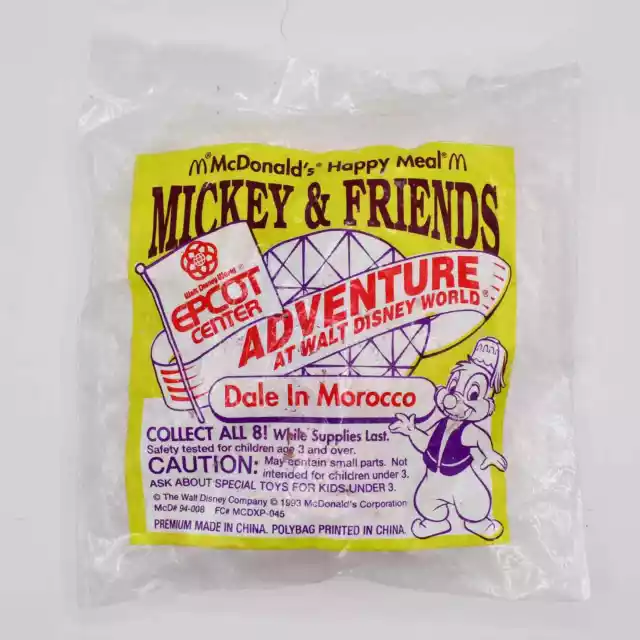 Vintage McDonald’s Happy Meal 1993 Epcot Center Walt Disney Dale in Morocco NIB
