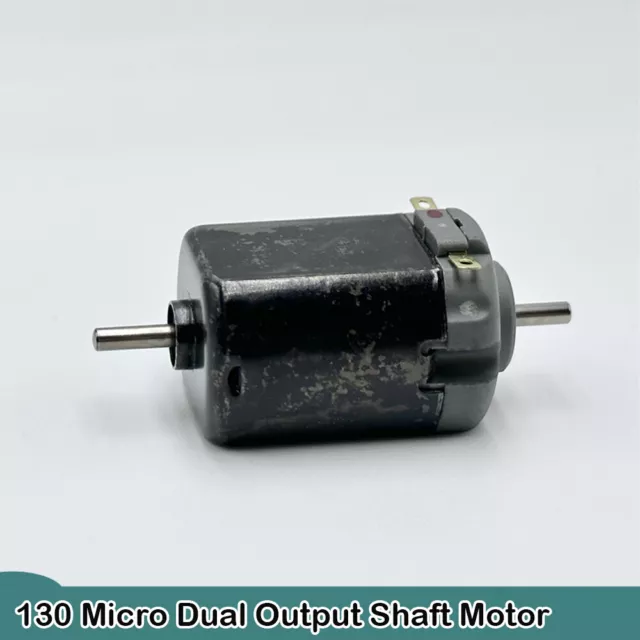 DC6V 12V 24V 5-Pole Slot Rotor Strong Magnetic Motor 130 Dual Shaft Carbon Brush