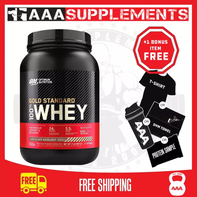 Optimum Nutrition - 100% Gold Standard Whey | 2lb Protein (28 SERVE) + FREE POST