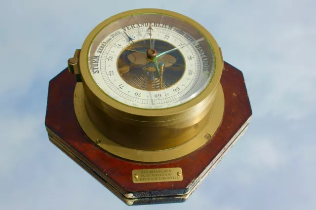 Cunard Line Rms Berengaria Ss Imperator Original Bridge Barometer C-1913 2