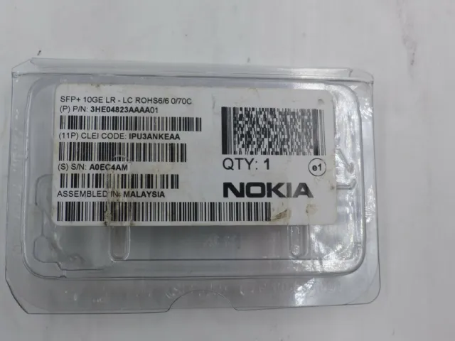 Nokia Sfp+ 10Ge Lr - Lc Rohs6/6 0/70C 3He04823Aa01 Ipu3Ankeaa Switch Module