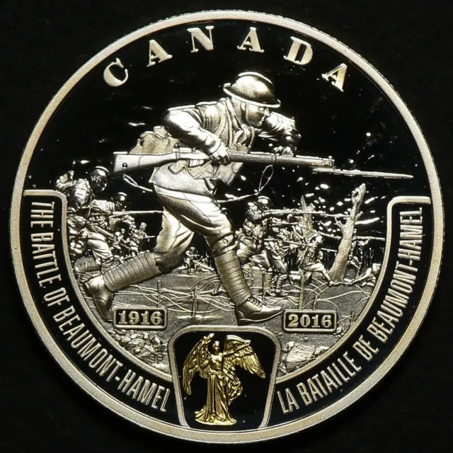 2016 Canada $20 Beaumont-Hamel Battle Fine Silver Proof WW1 Series #19623